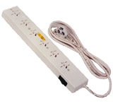 Zapatilla Logic 6 tomas 220v con interruptor termico 10A